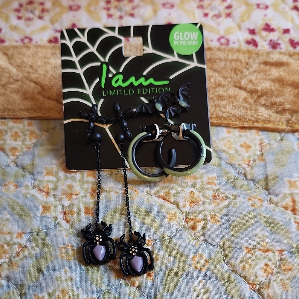 I Am Limited Edition Glow-in-the-Dark Spider Earrings